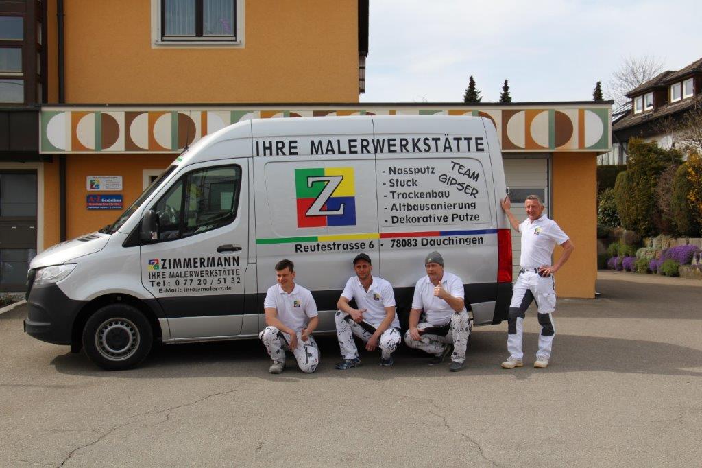Das Gipser- und Stuckateurteam der Malerwerkstätte Zimmermann