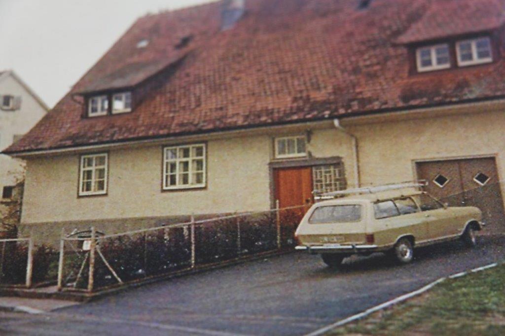 Bild von 1971, Firmengebäude der Malerwerkstätte Zimmermann, Dauchingen